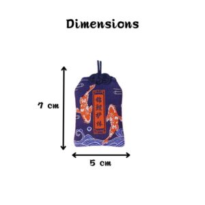 amulette japonaise koi zen dimensions