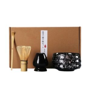 kit mactcha noir effet pierre 4 pieces