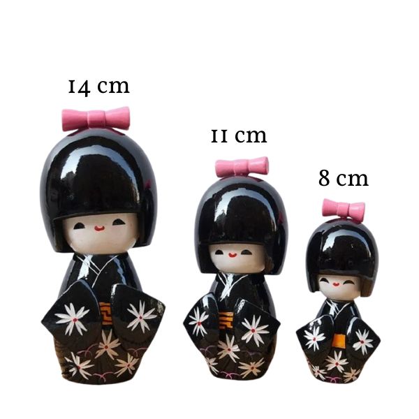 Poupée Kokeshi Kimono Folklorique Japonaise En Bois – Ornement Décoratif Traditionnel, Statue Miniature Kimono Bureau Maison Asie