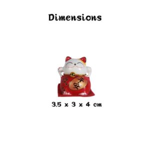 maneki neko lot de 5 figurines en ceramique dimension