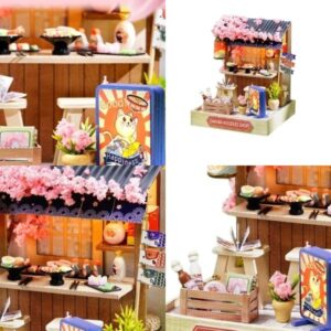 maquette japonaise en bois stand de soba nouilles sakura soba shop