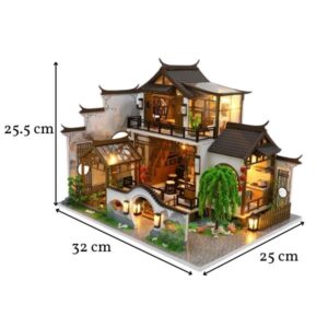 maquette maison ancienne japonaise en bois