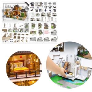 maquette maison ancienne japonaise en bois a construire