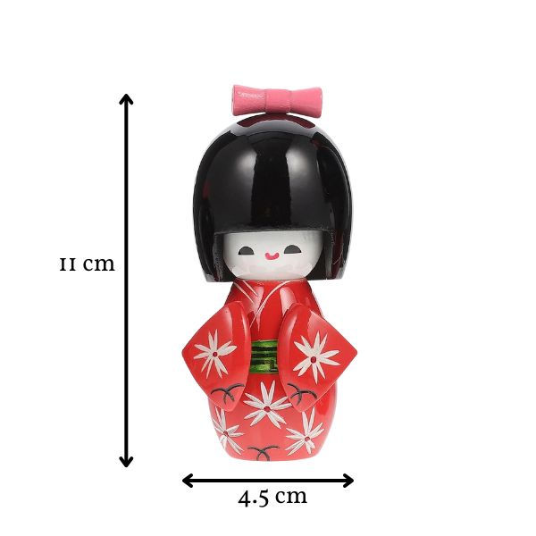 poupée japonaise kokeshi en bois 11 cm