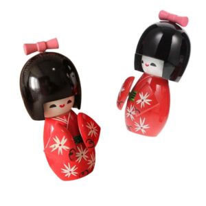 poupée japonaise kokeshi en bois 11 cm