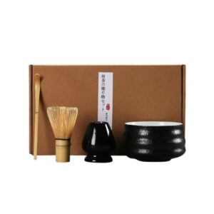 TOATELU Ensemble d'accessoires de cérémonie du thé en bambou matcha : whisky matcha naturel, whisky de