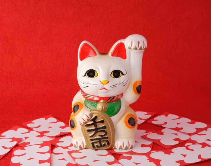 porte bonheur japonais maneki neko