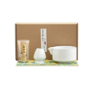 coffret matcha japonais neige de kyoto blanc