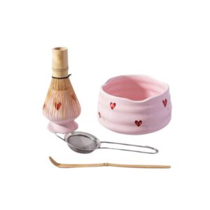 Kit Matcha Complet 5 Pièces - Bol, Fouet Et Accessoires Pour Cérémonie Du Thé Japonaise Authentique