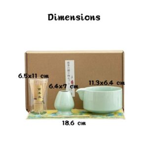 coffret matcha japonais kit matcha shizuku dimensions