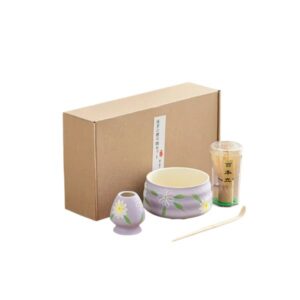 coffret matcha japonais violet fleur de camomille