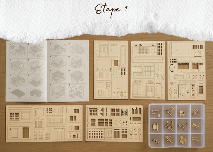 étape 1 déballer et préparer la maquette japonaise