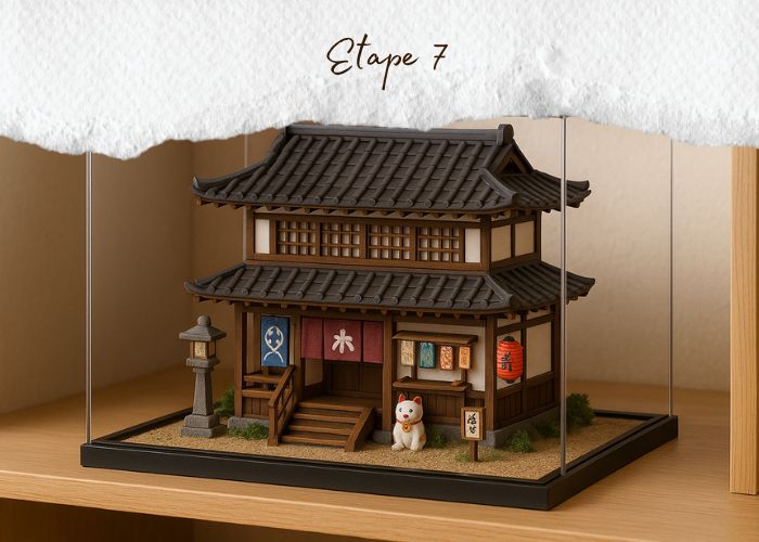 étape 7 exposer et protéger sa maquette en bois