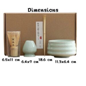 kit matcha japonais en céramique esprit du thé dimensions