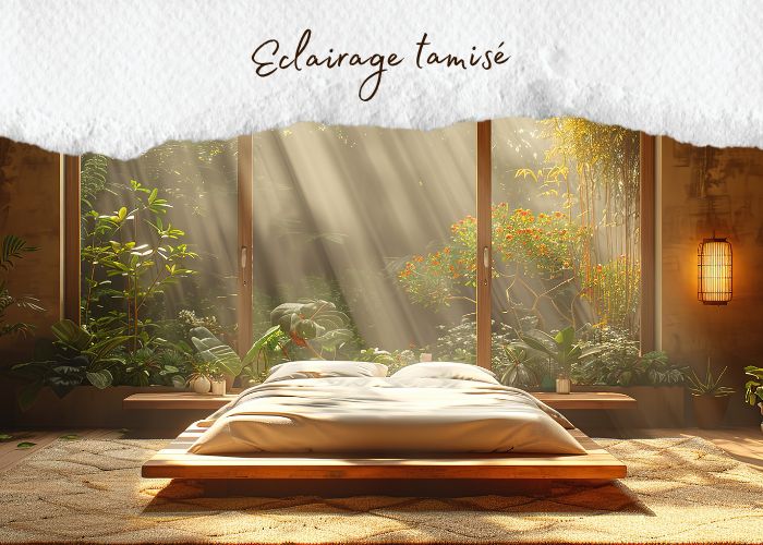 décoration zen pour chambre adulte éclairage tamisé